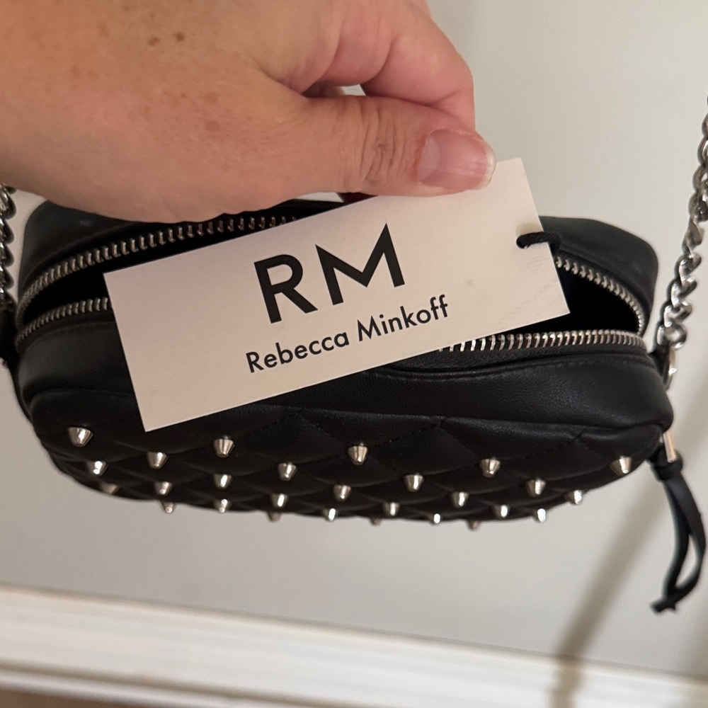 Rebecca Minkoff Black Quilted Crossbody Bag - Picture 3 of 5